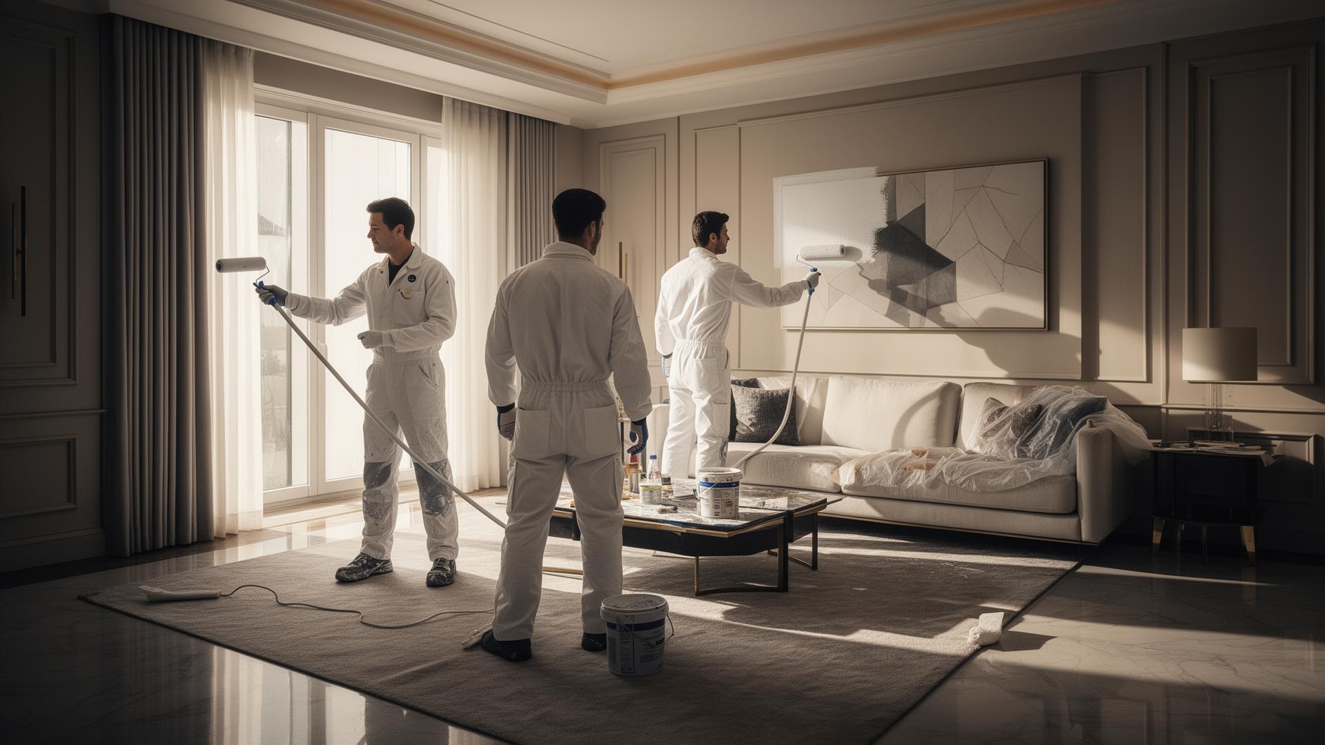 Equipe Imperial Acabamentos realizando pintura premium